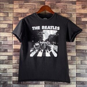 Used The Beatles Black Medium Abbey Road Cotton T-Shirt